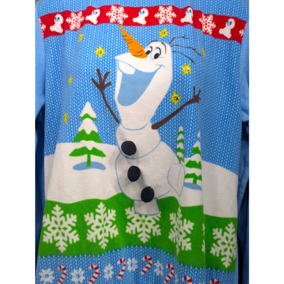 DISNEY Womens Pajama Set - Frozen, Olaf, Soft, Christmas, Elastic Waist, Large - Picture 3 of 7